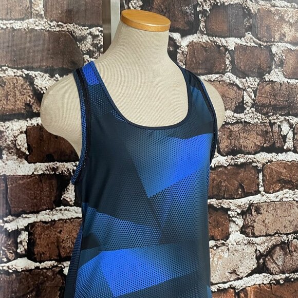 Gap Tank Top Blue Black Workout Yoga Athleisure Small - Picture 3 of 12